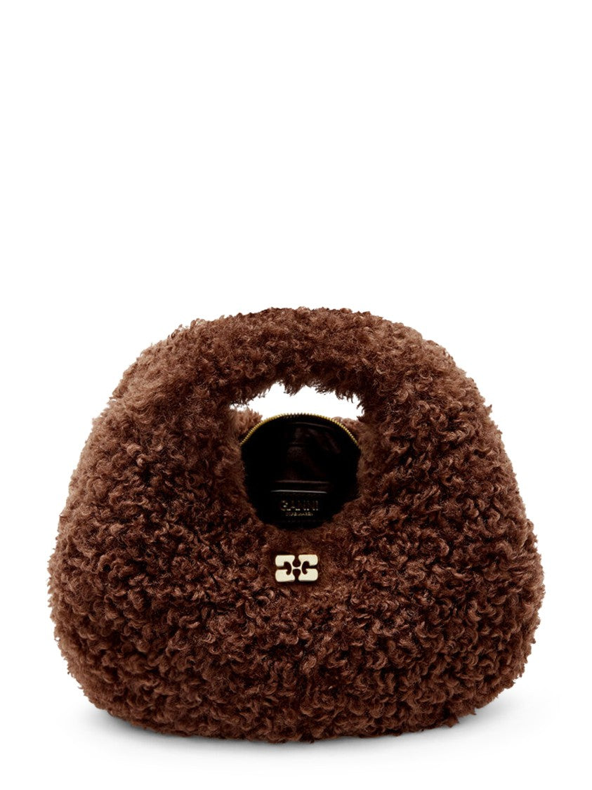 Ganni Rounded Faux Fur Tote Bag