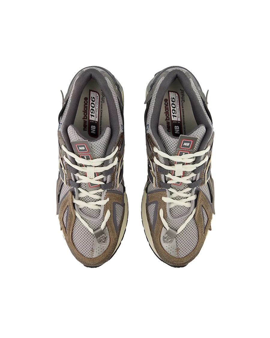 New Balance Sporty Sneakers With Open-Hole Mesh And Curvilinear Overlays