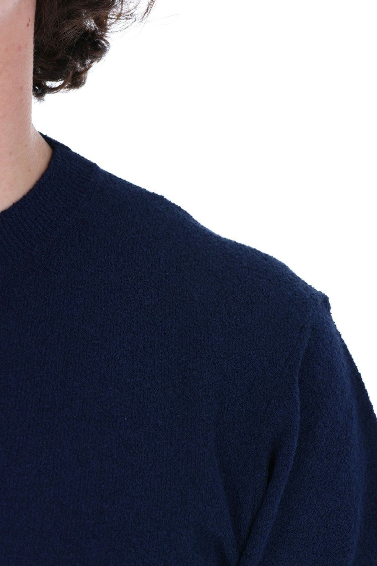 Drumohr Blue Lightweight Terry Cotton-Blend T-Shirt