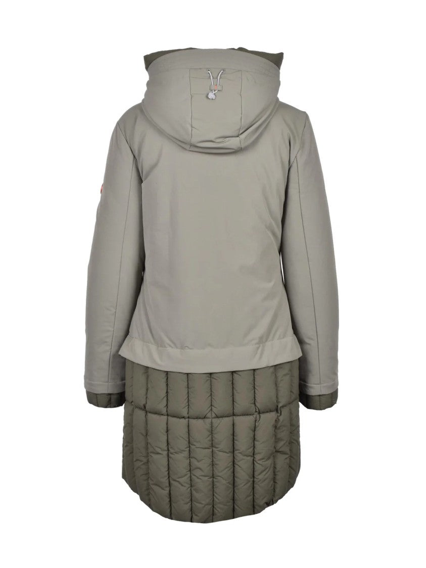 Dekker Sage Green Padded Polyamide-Blend Coat