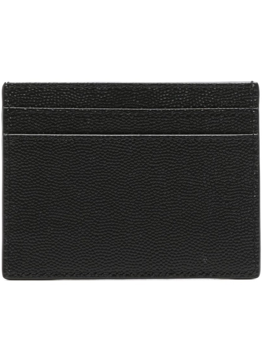 Saint Laurent Black Leather Five-Slot Card Holder Wallet