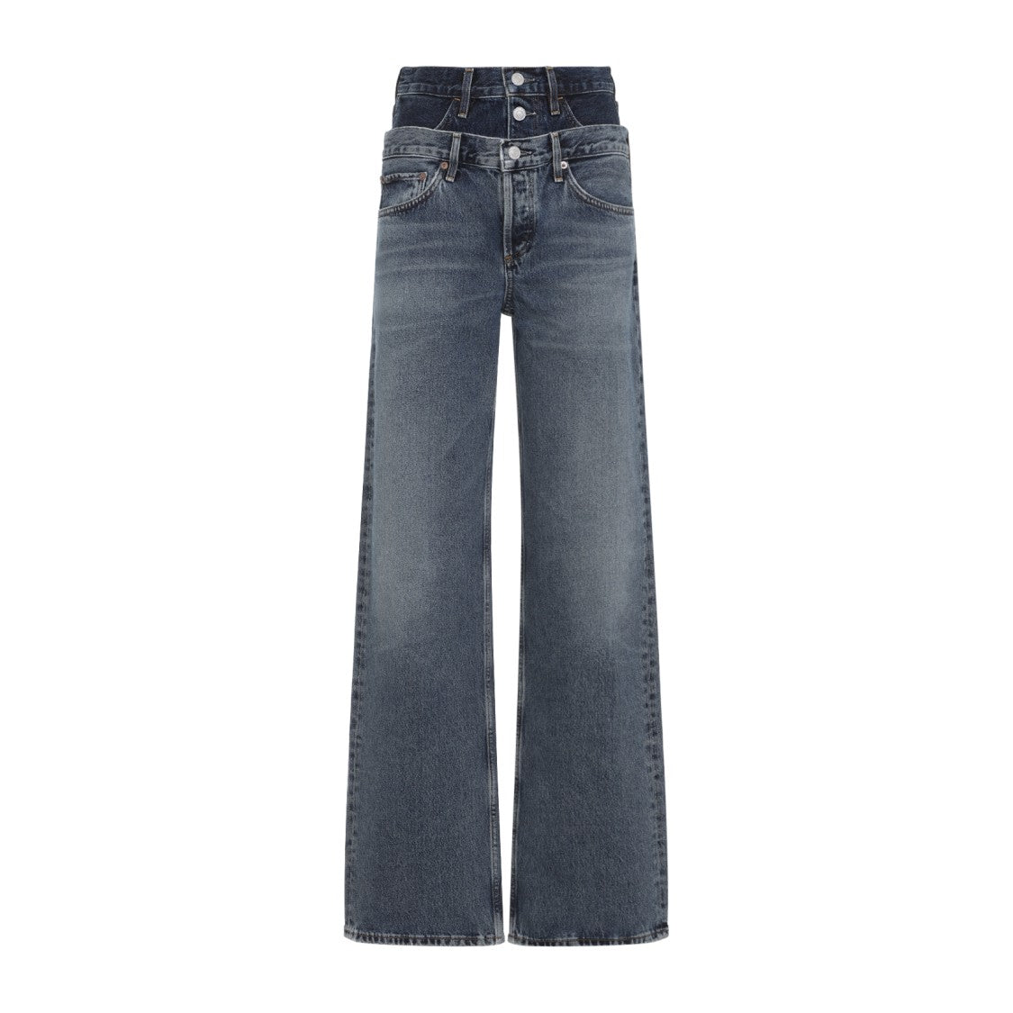 Agolde High-Waisted Wide-Leg Jeans With Vintage Wash