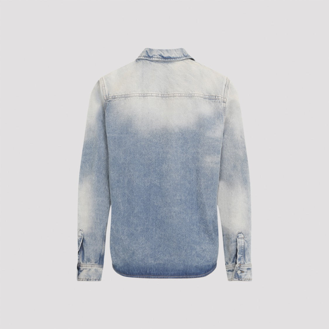 Amiri Denim Shirt With Gradient Wash And Classic Button-Up Design