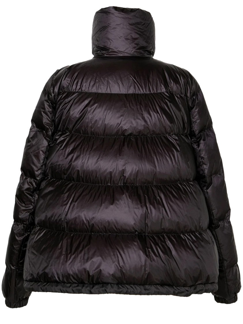 Sacai Oversized Black Puffer Jacket With Quilted Texture