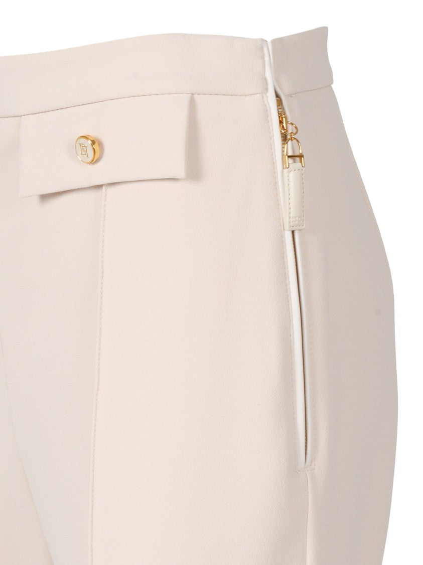 Elisabetta Franchi Flared Tailored Pants With High Waist