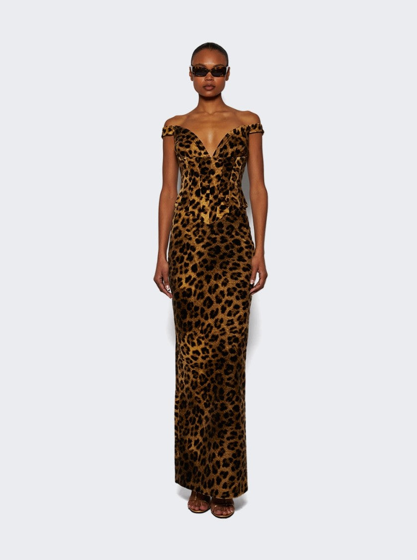 The New Arrivals By Ilkyaz Ozel Sauvage Leopard Print Shakti Cotton Dress