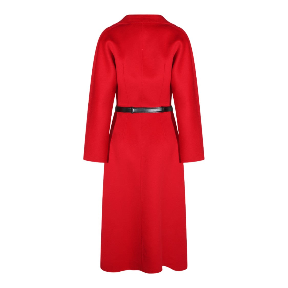 Elisabetta Franchi Long Tailored Coat With Classic Lapel And Gold Accents