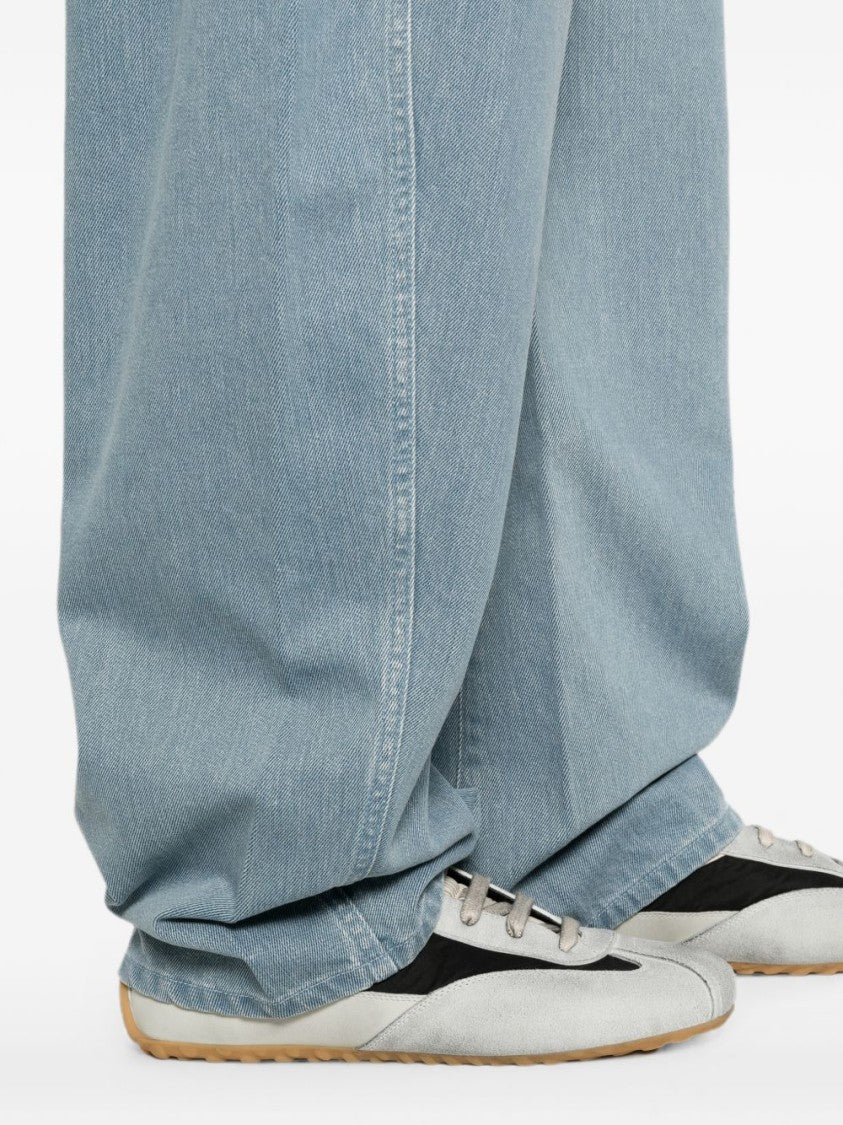 Givenchy Loose Five-Pocket Denim Wide-Leg Pants
