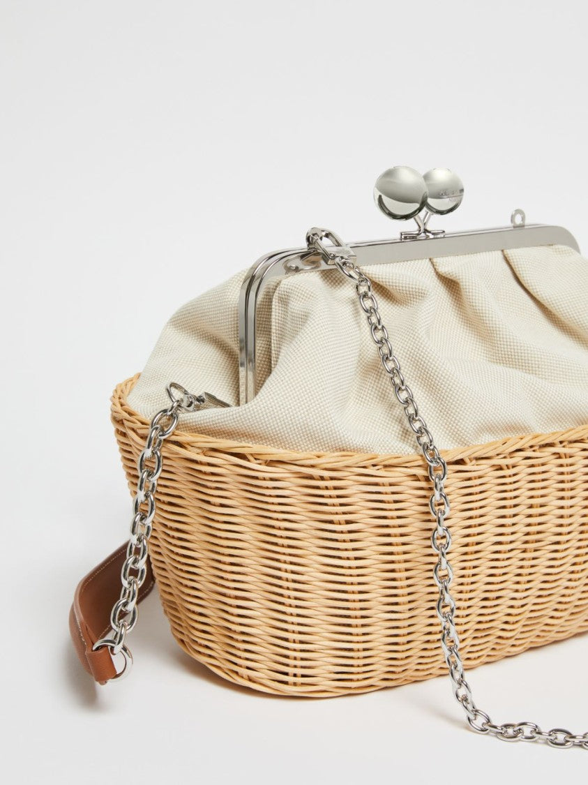 Max Mara Medium Cotton-Linen Clutch Bag