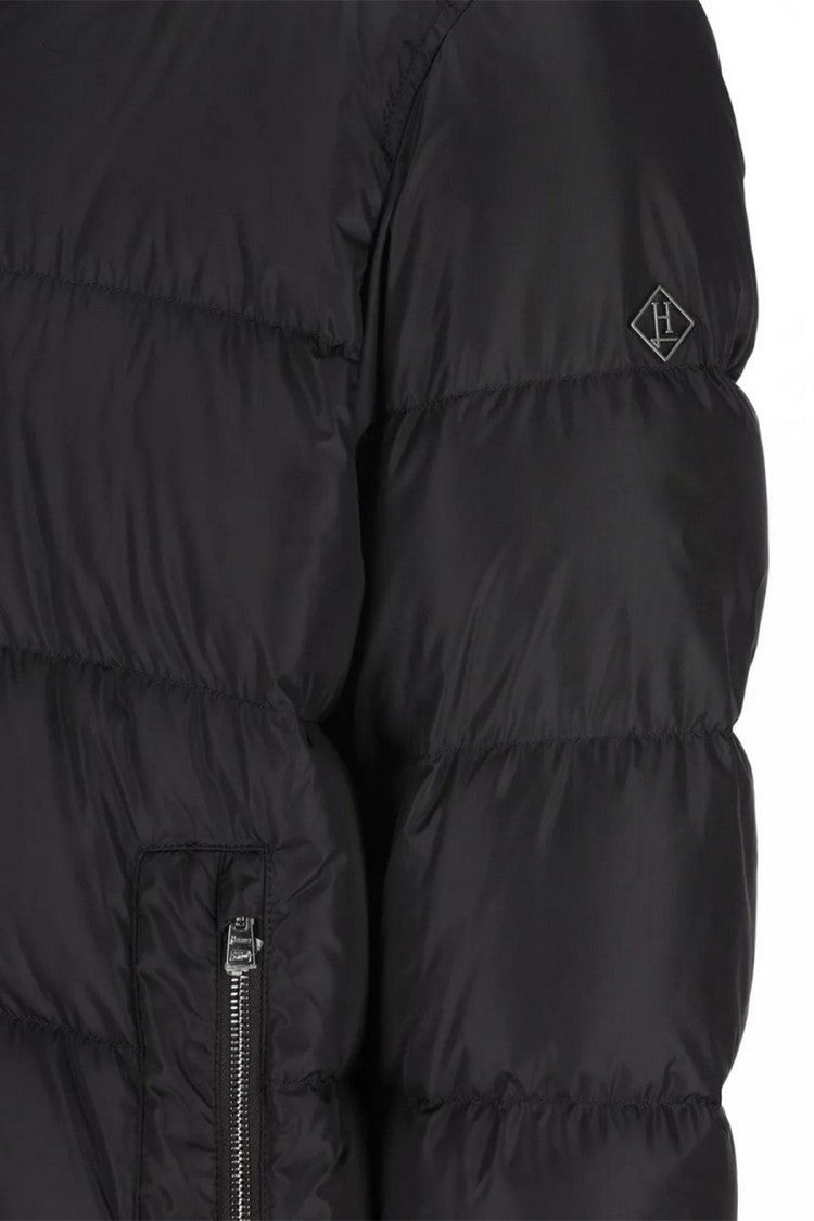 Herno Black Polyester Hooded Puffer Jacket