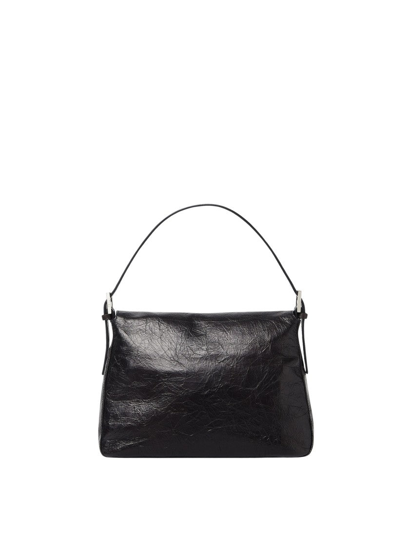 Fendi Soft Trapezoid Shoulder Bag With Metal Ff Buckle