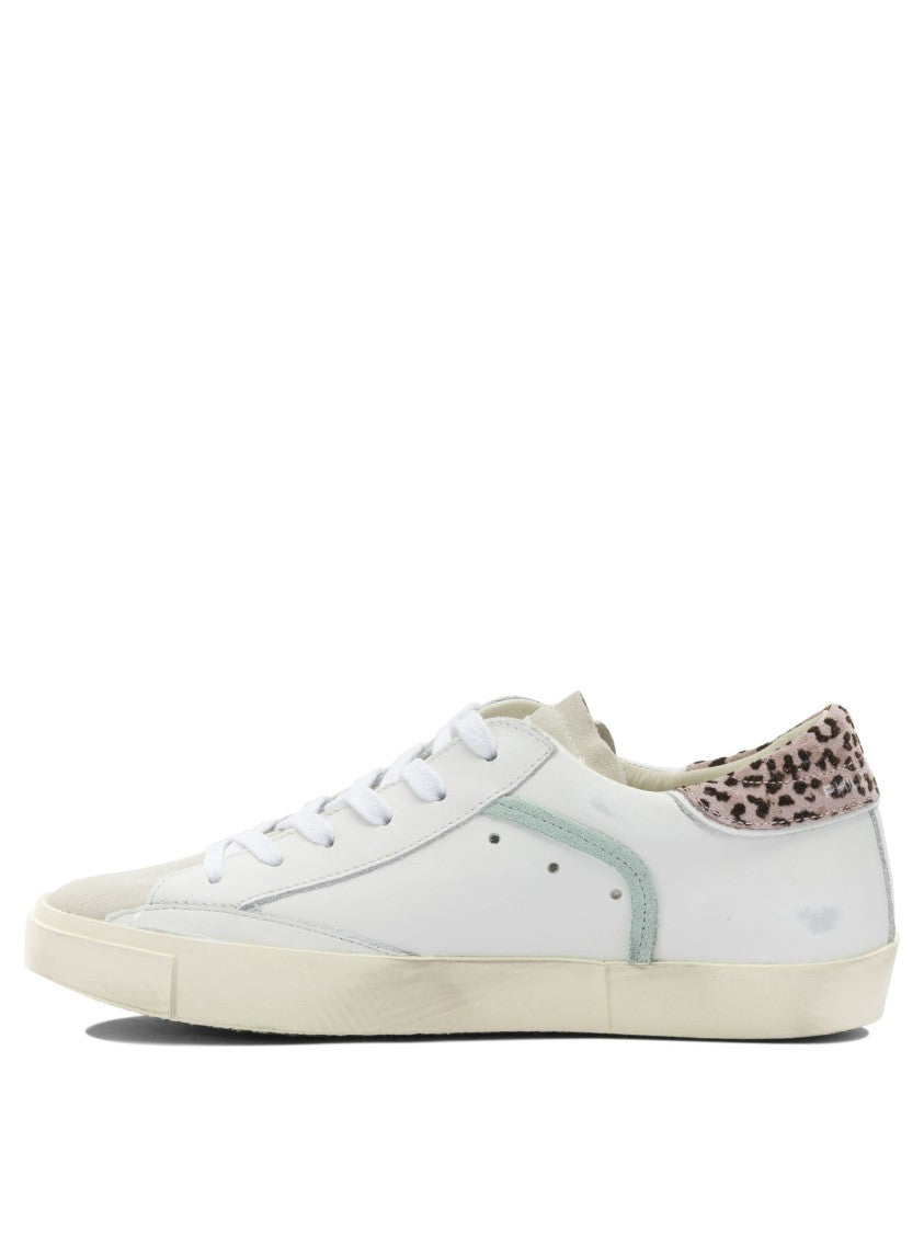 Philippe Model Paris Low-Top Leather Sneakers With Unique Accents