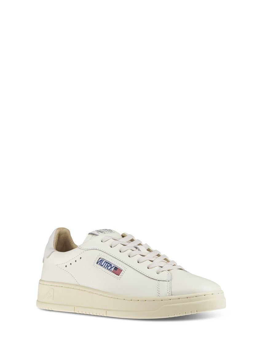 Autry Low-Top Leather Sneakers With Perforated Upper
