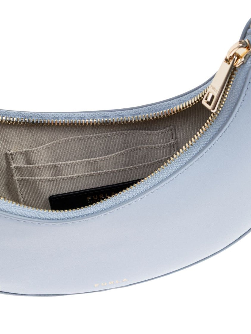 Furla Crescent-Shaped Handbag With Gold-Tone Hardware