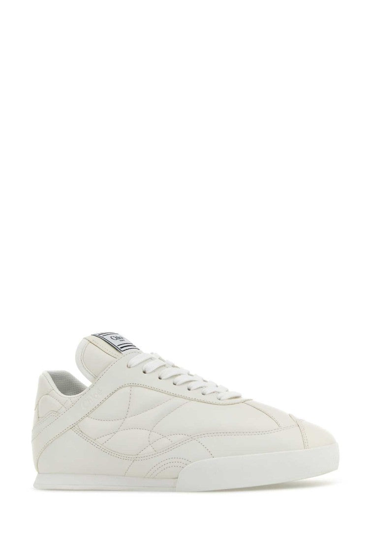Chloé White Leather Kick Sneakers