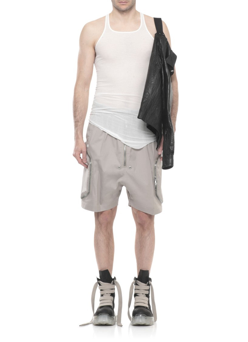 Rick Owens White Tarp Rib Viscose-Blend Tank Top