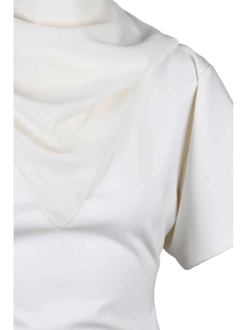 Courrèges White Bandana Neckline Polyester-Blend Mini Dress