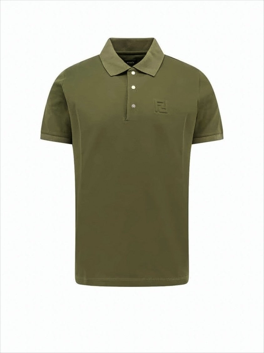 Fendi Classic Short-Sleeve Polo Shirt With Structured Collar