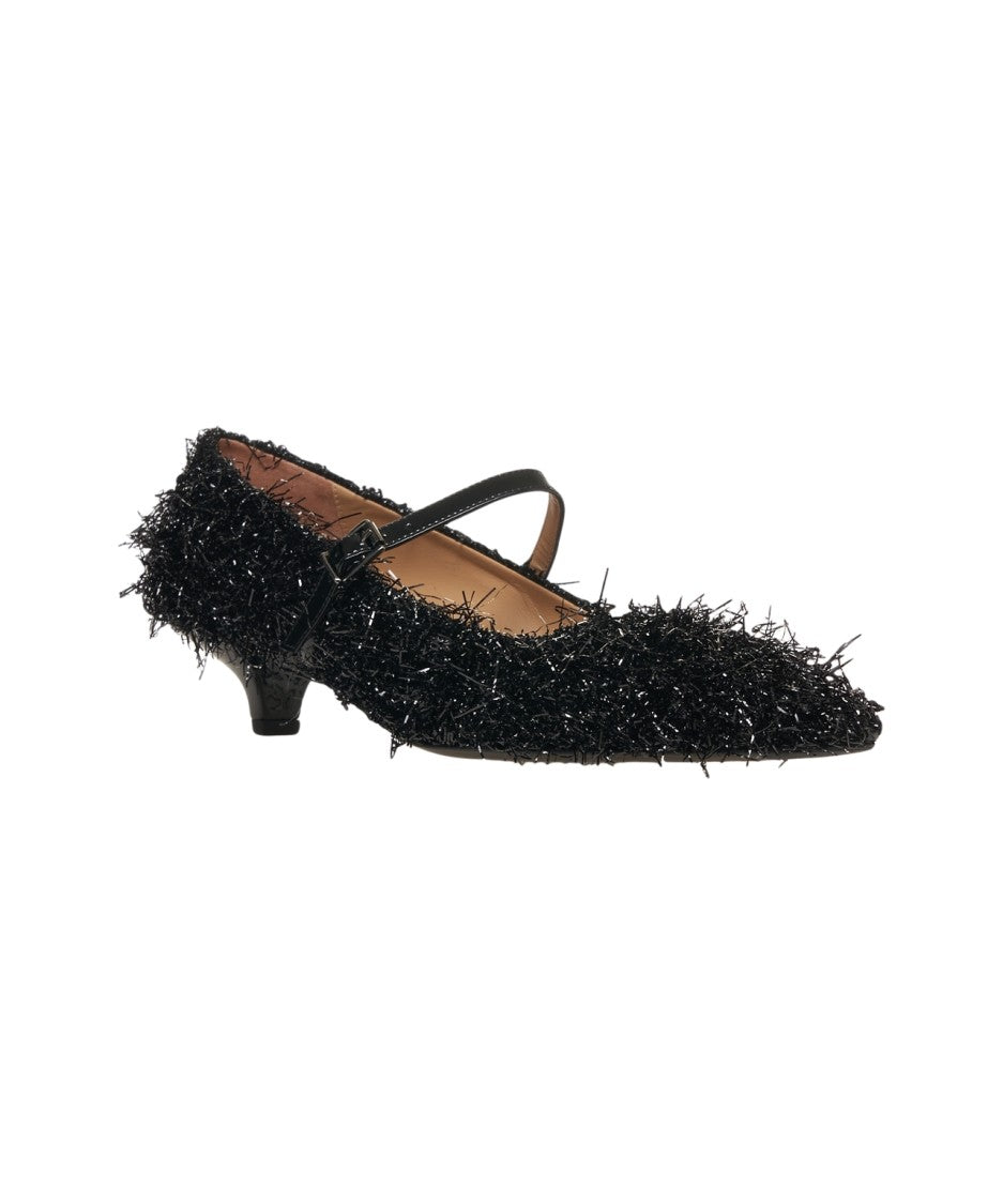 Gender Pointed-Toe Pumps With Fringed Lurex Detail