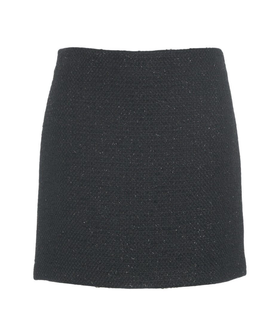 Gender Mini Skirt With Glitter Finish And Clean Silhouette