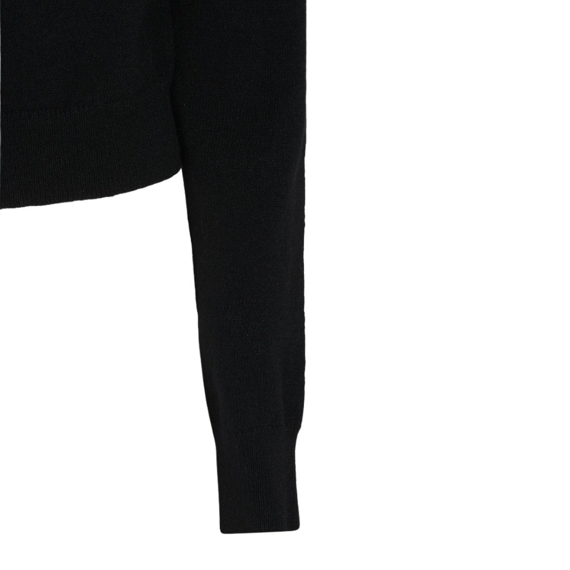 Lisa Yang Black Cardigan Sweater With Fabric-Covered Buttons And Fitted Silhouette