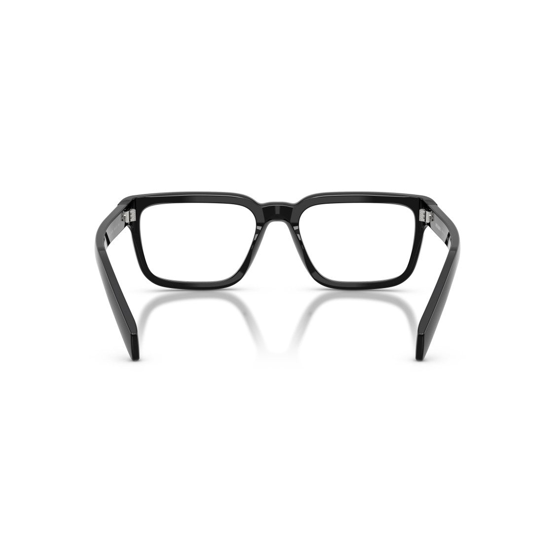 Prada Rectangular Frame Sunglasses With Glossy Black Acetate Finish