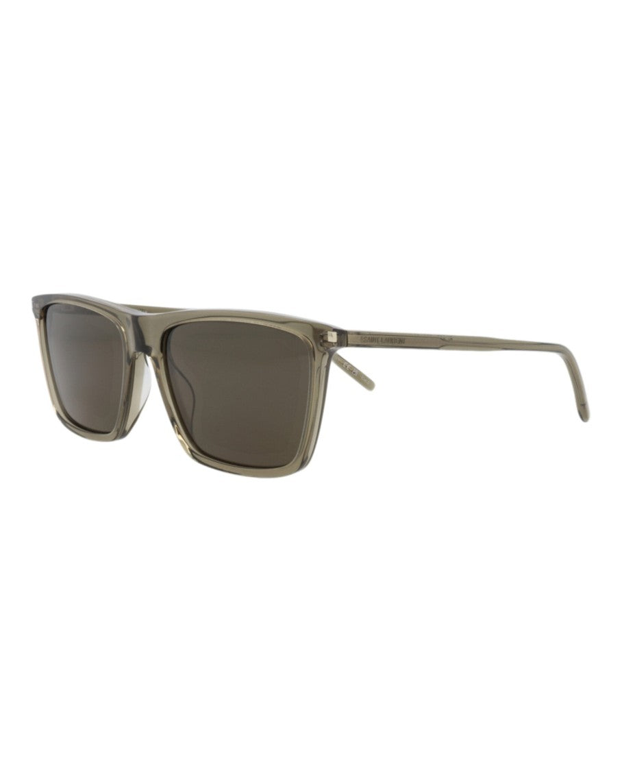 Saint Laurent Square-Frame Sunglasses In Recycled Acetate With Saddle Nose Bridge