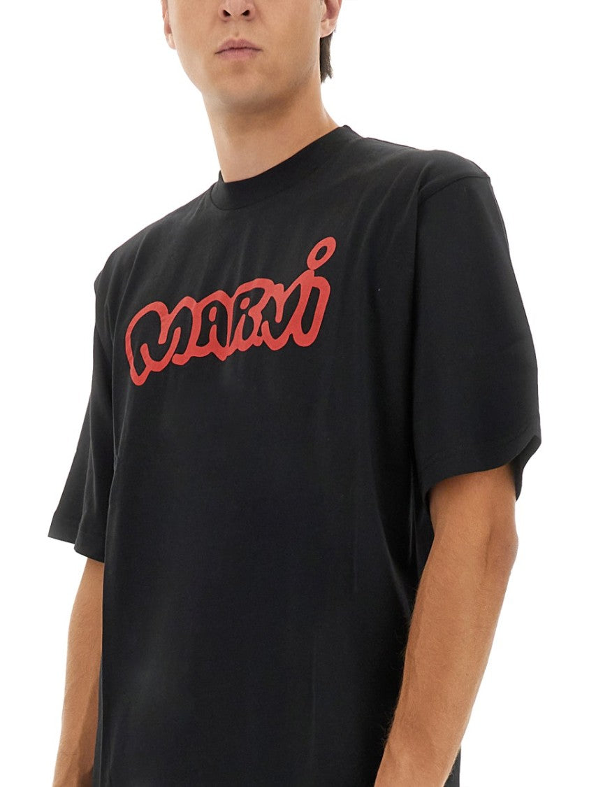 Marni Graphic Print Black T-Shirt