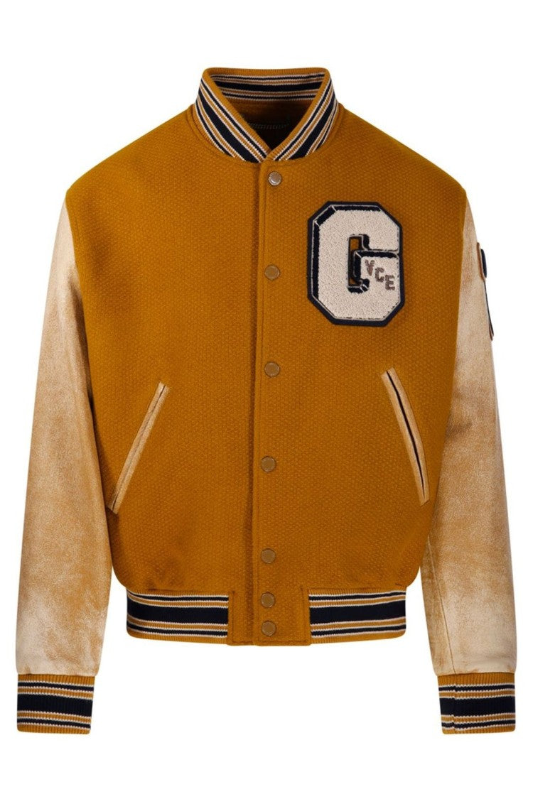 Golden Goose Brown Jacket With Stand-Up Collar And Zipper Closure