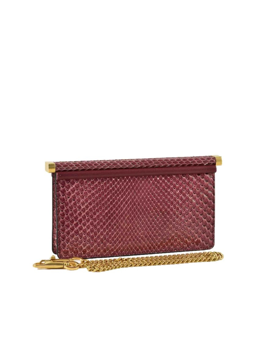 Valentino Garavani Red Sleek Rectangular Leather Shoulder Bag