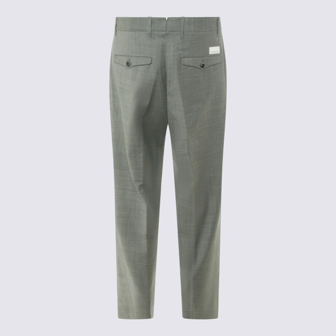 Nine In The Morning Tailored Grey Trousers With Textured Pattern And Classic Waistband