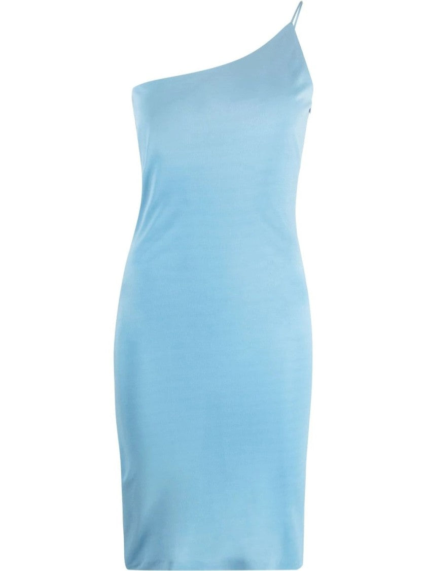 Dsquared2 Asymmetrical Midi Dress In Smooth Viscose