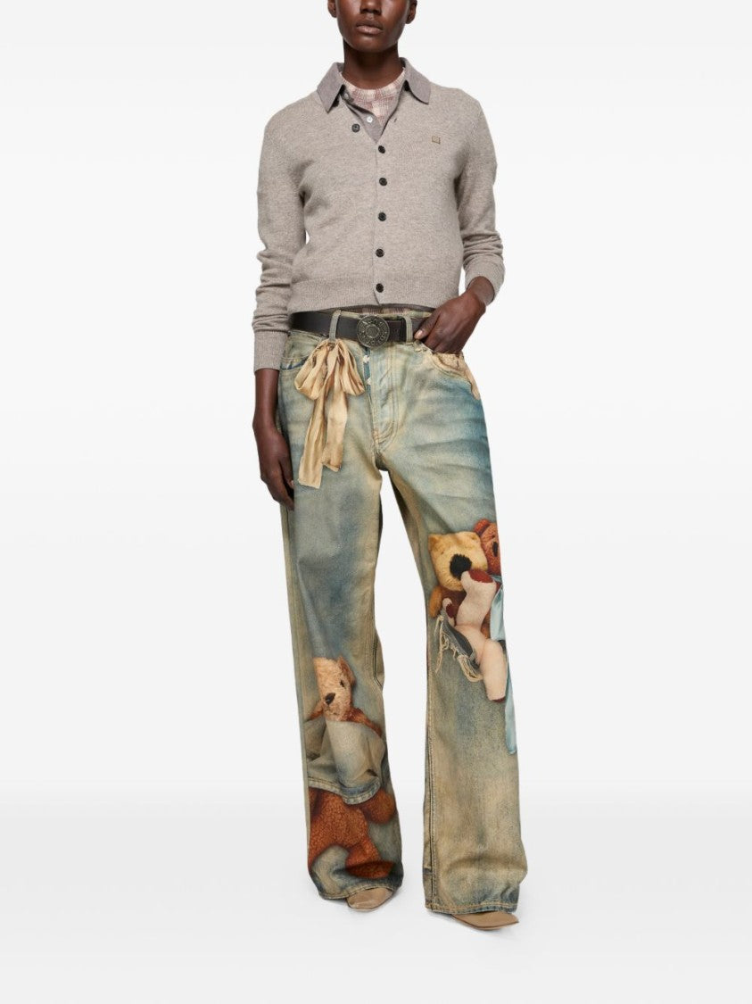 Acne Studios Button-Down Fine-Knit Sweater