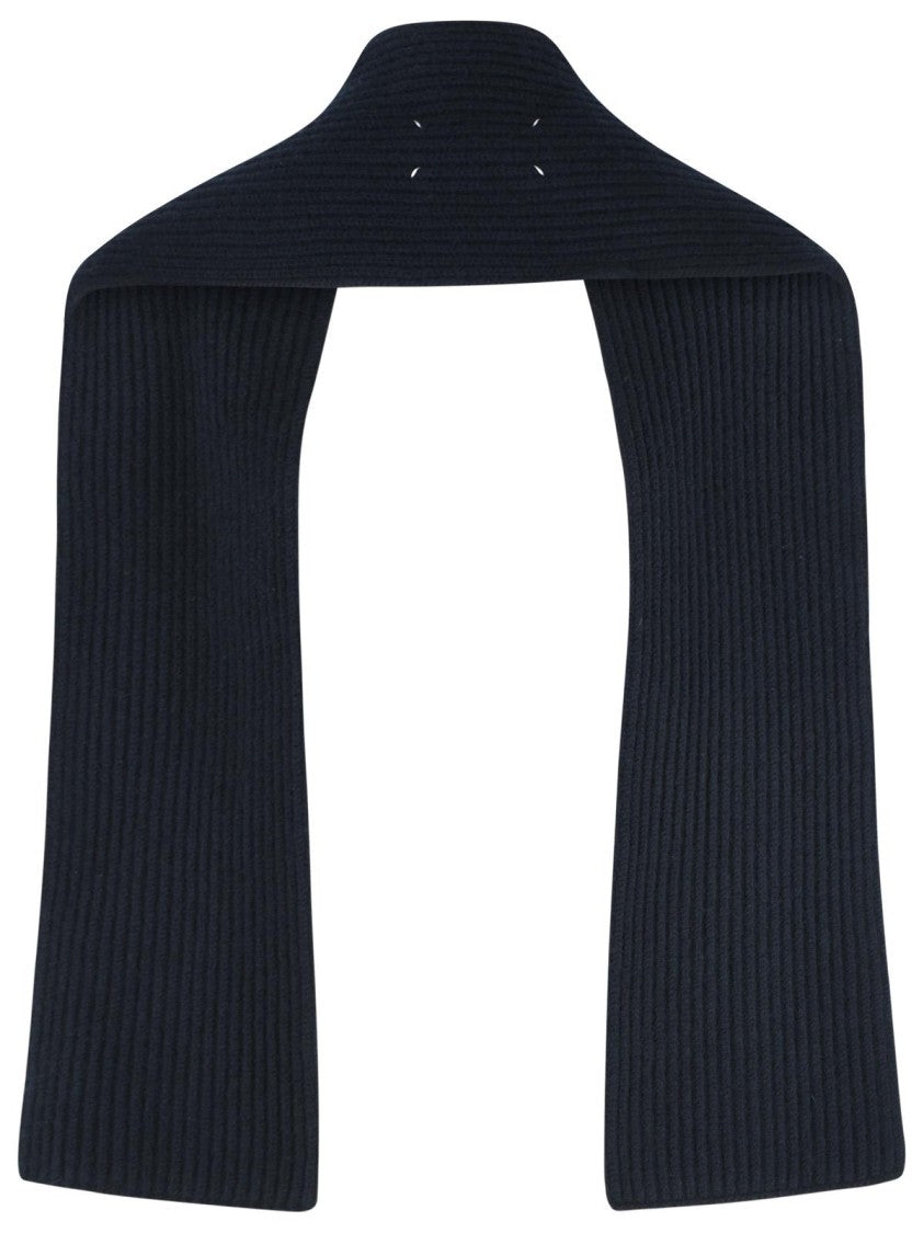 Maison Margiela Blue Virgin Wool Scarf