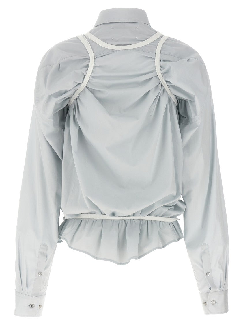 Maison Margiela Layered Cotton Shirt With Structured Top