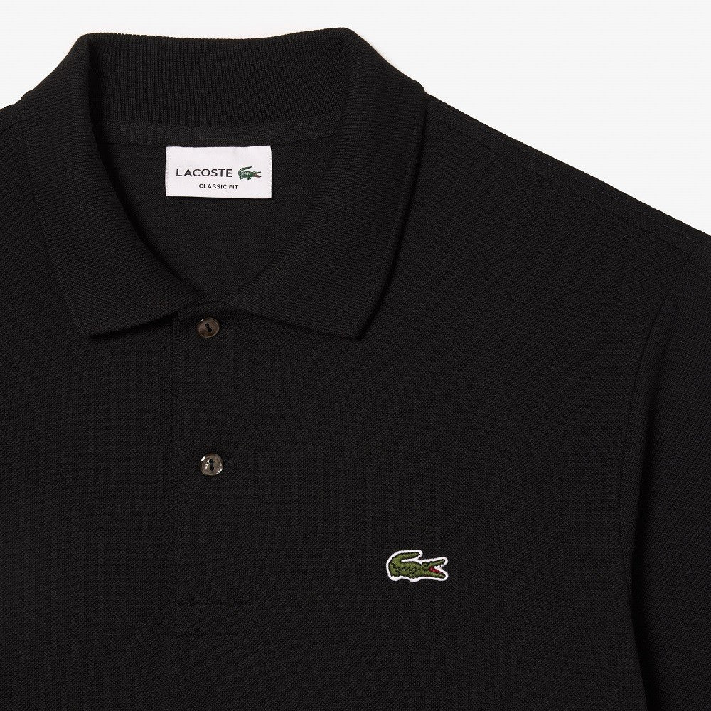 Lacoste Black Long-Sleeved Premium Quality Polo