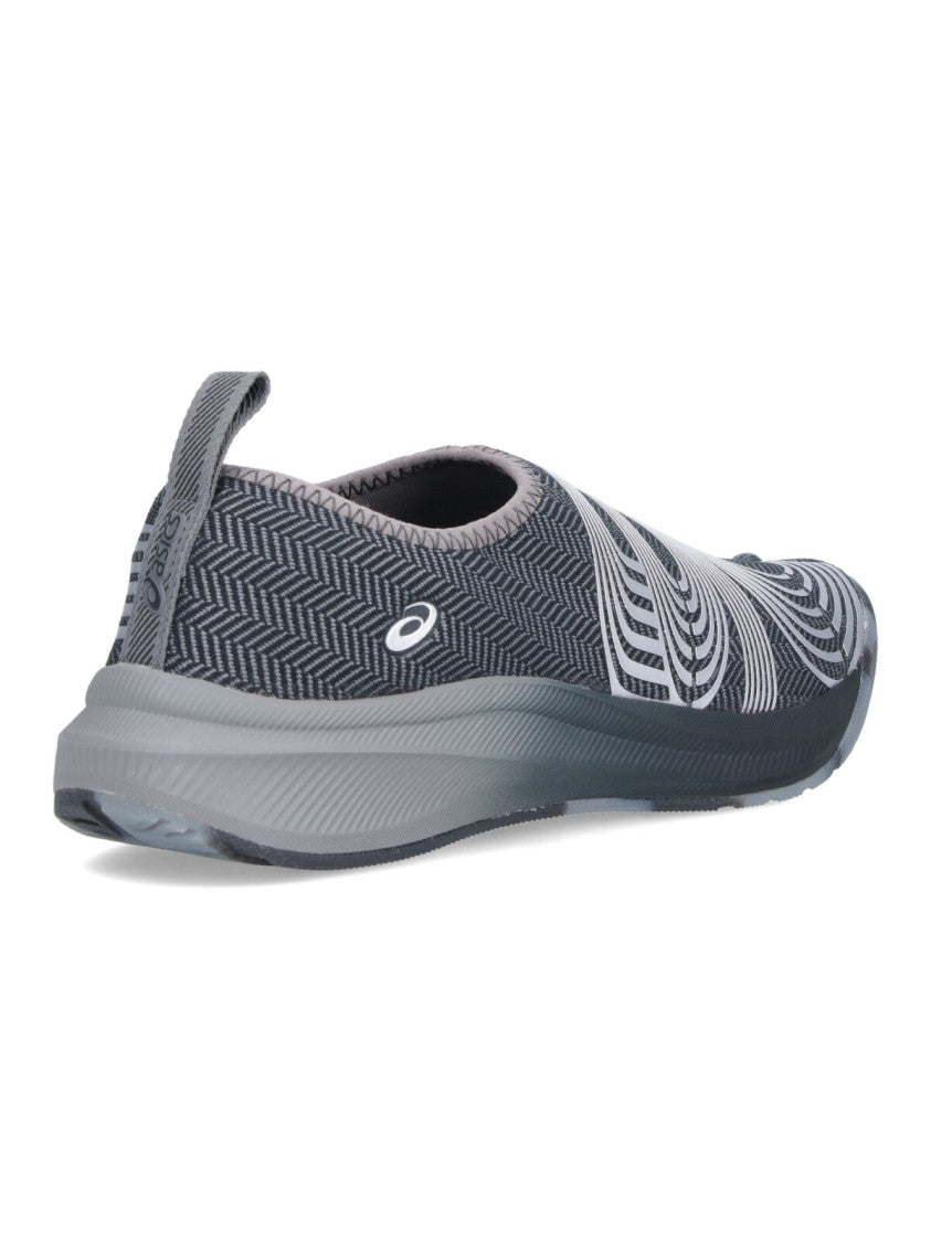 Asics Grey Textured Herringbone Split-Toe Sneakers