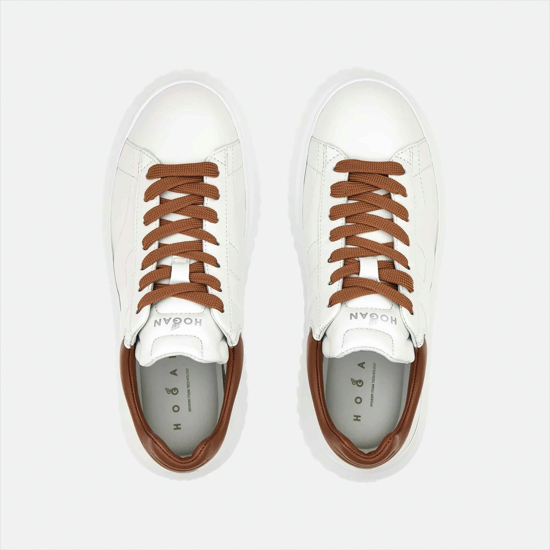Hogan Elegant White Leather Sneakers