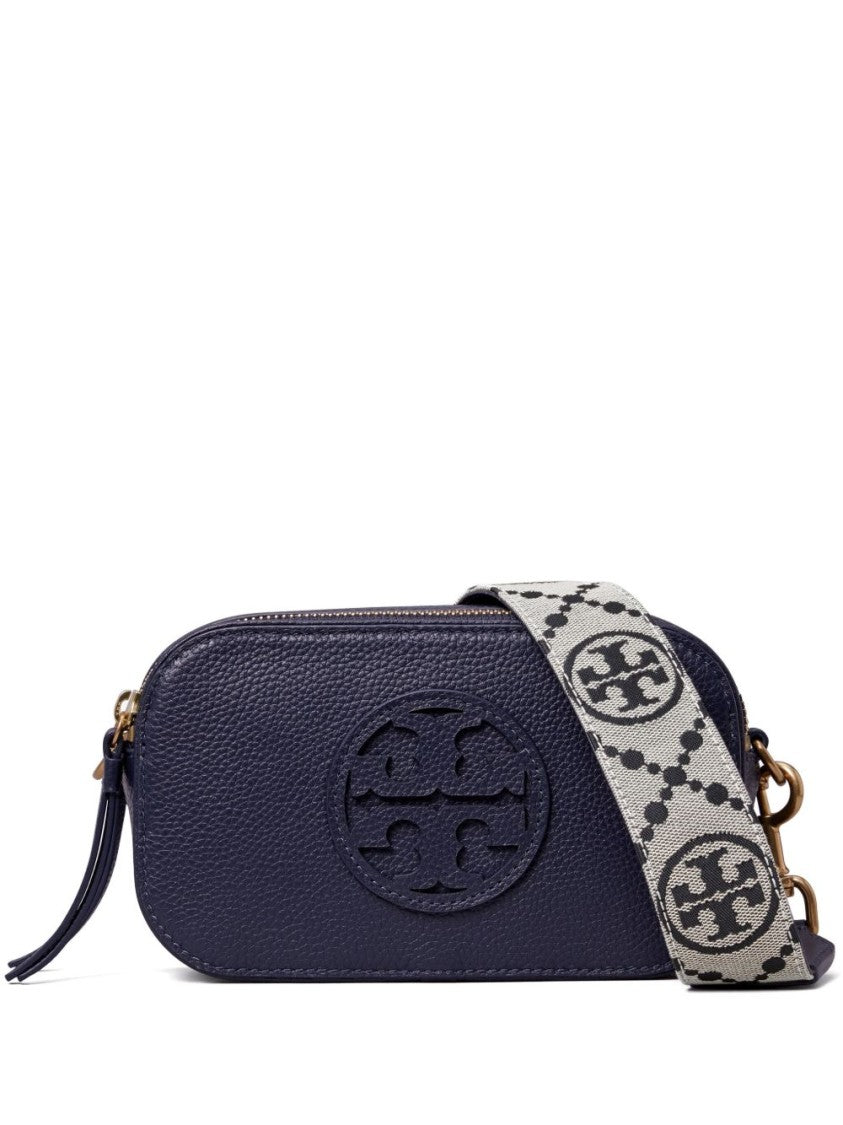 Tory Burch Compact Textured Bag With Logo Emblem