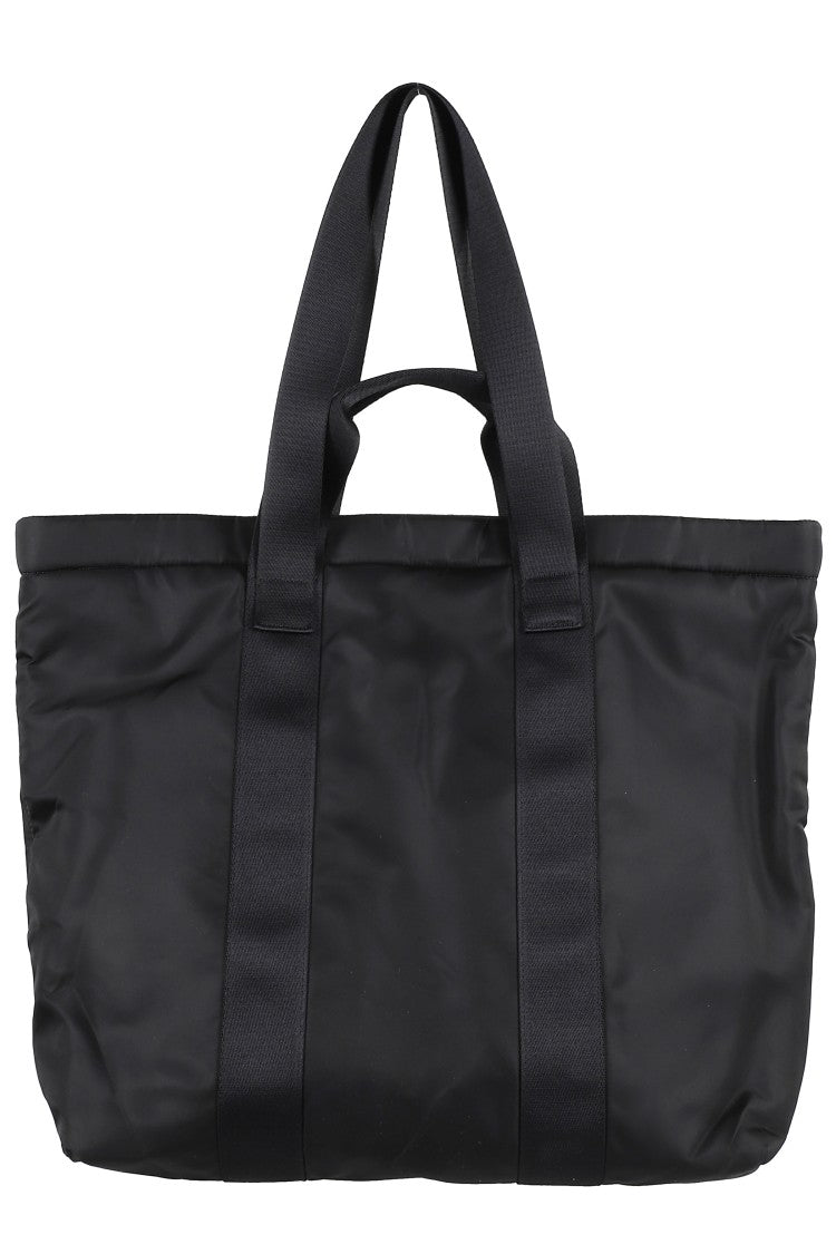 Y-3 Black Tote Bag With Front Logo And Zip Closure