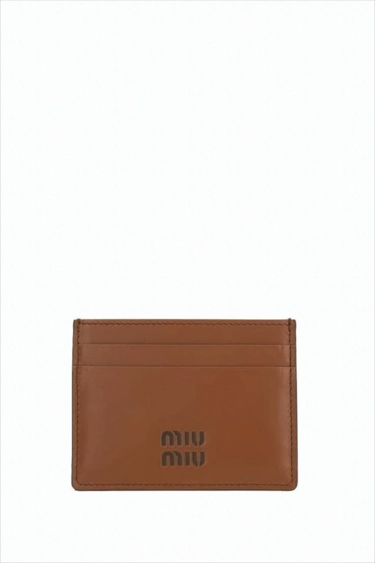 Miu Miu Rectangular Calf Leather Card Wallet