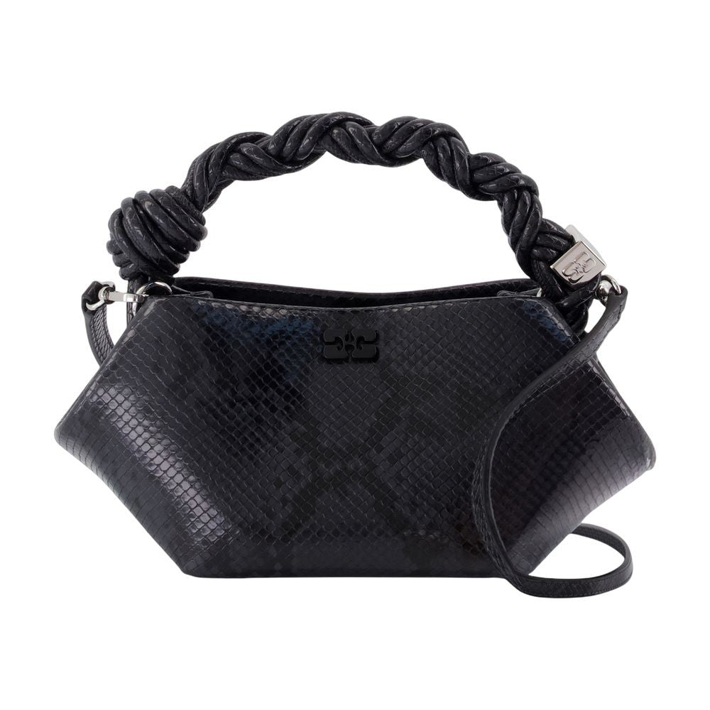 Ganni Bou Mini Snake Purse - Synthetic - Black