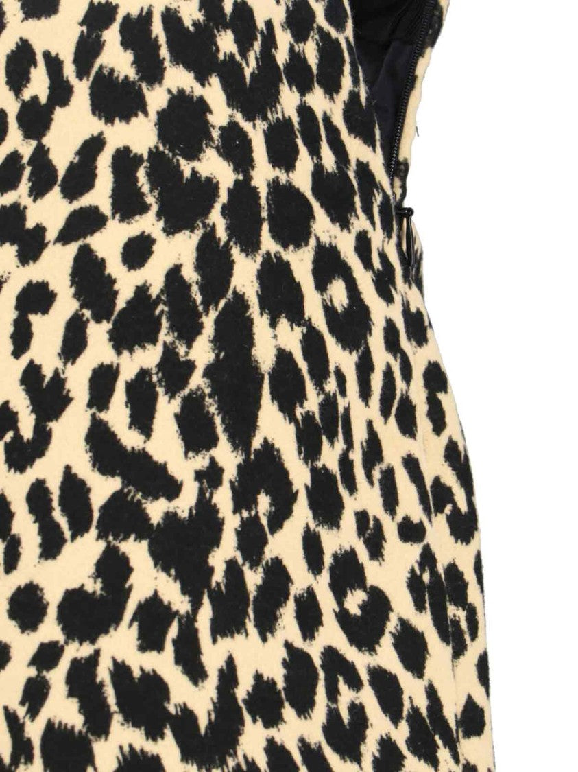 Aspesi Animalier Midi Skirt – Brown
