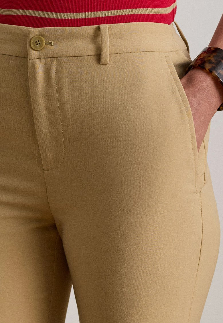 Lauren Ralph Lauren Light Beige Woven City Crepe Trousers