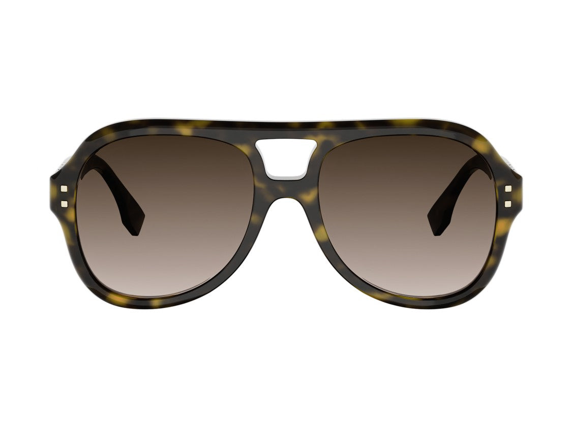 Fendi Fe40232i Tortoiseshell Aviator Sunglasses