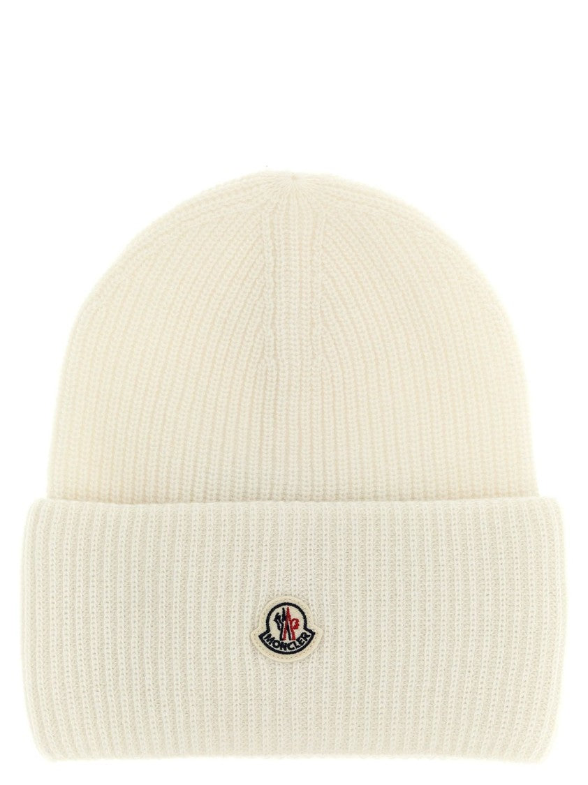 Moncler Beige Classic Hat With Rounded Crown And Curved Brim