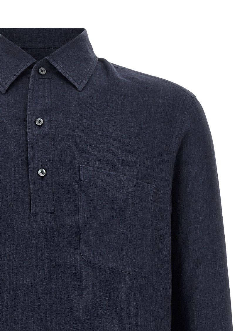 Zegna Polo Oasi Lino Délavé Linen Polo