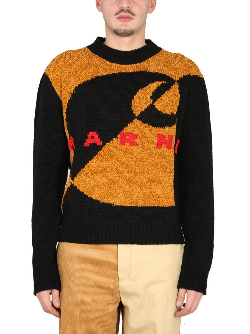 Marni X Carhartt Wip Cross-Neck Wool Sweater
