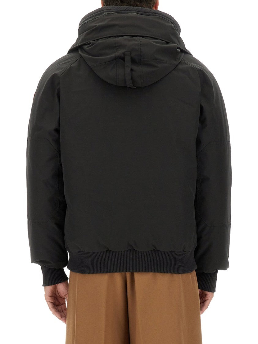 Canada Goose Padded Bomber Jacket With High Collar And Hood