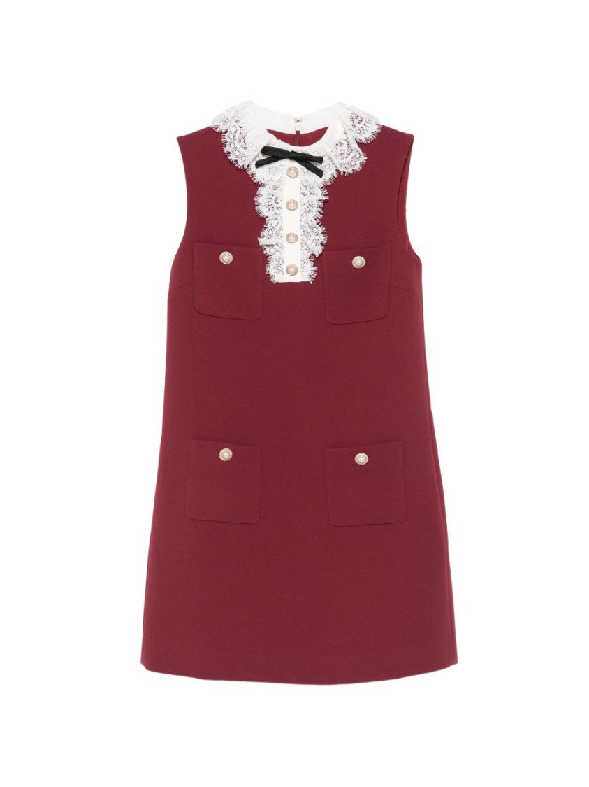 Self-Portrait Sleeveless Mini Lace Collar Dress